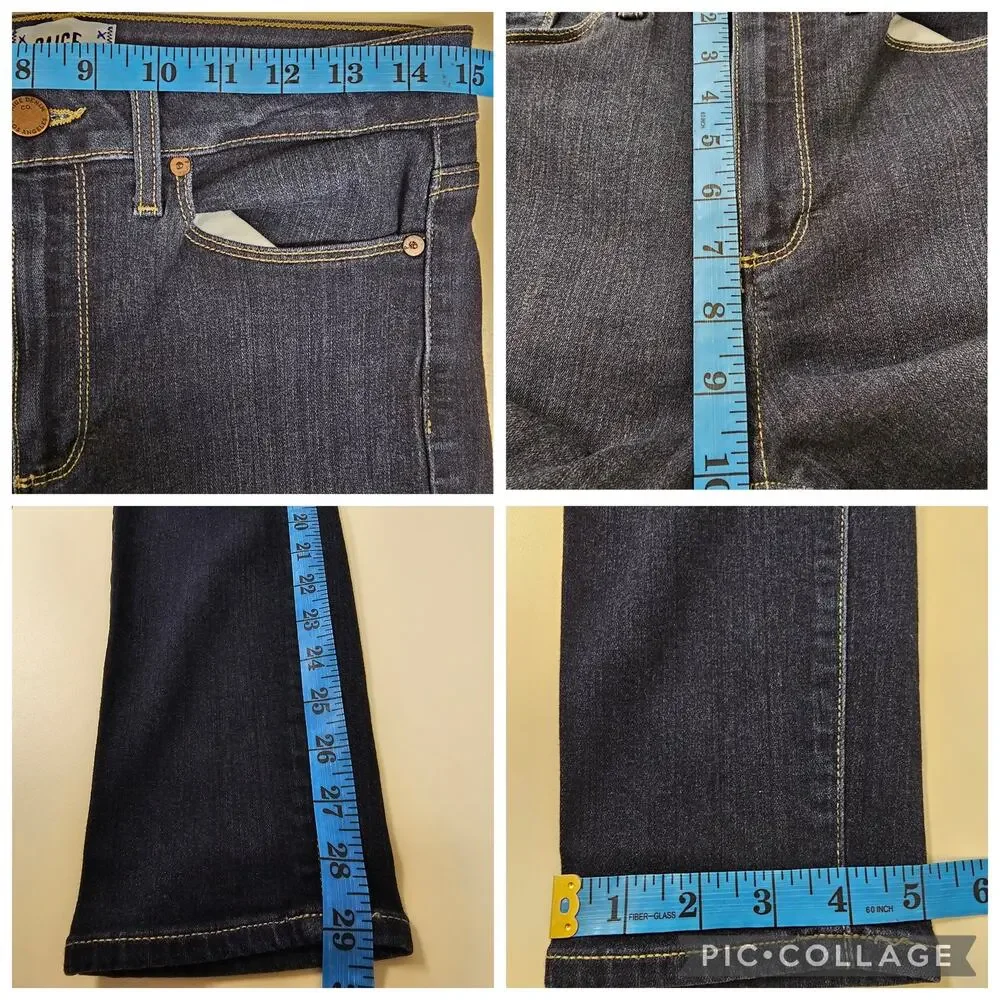PAIGE Hoxton Ultra Skinny in Sania Medium to Dark Blue Wash Size 30